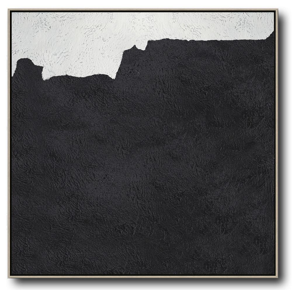 Minimal Black and White Painting #MN32A - Click Image to Close
